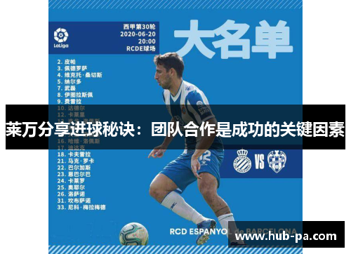 莱万分享进球秘诀：团队合作是成功的关键因素