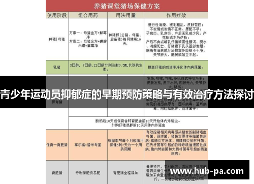 青少年运动员抑郁症的早期预防策略与有效治疗方法探讨